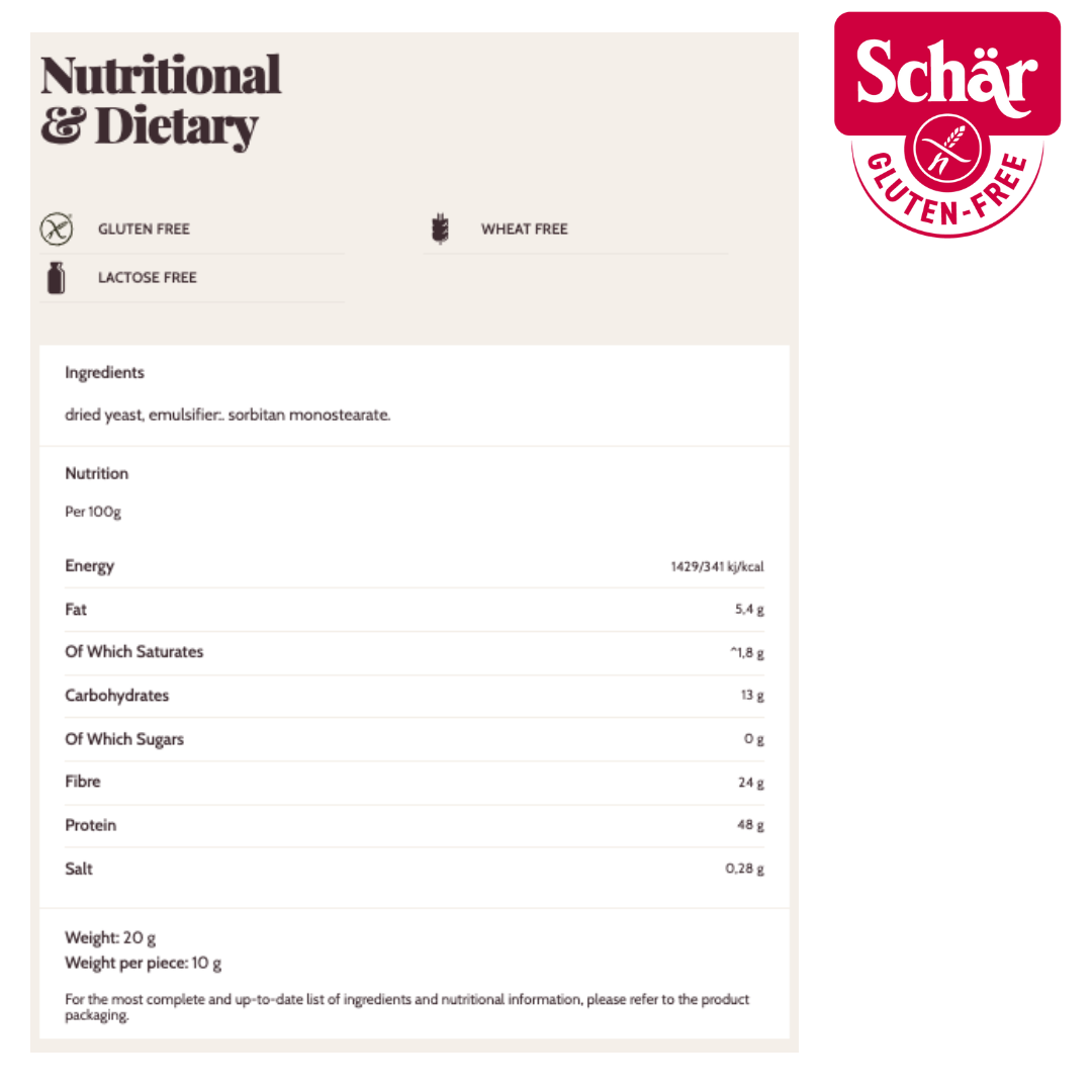Schar Gluten Free Lievito, Dried Yeast - 20g (2 X 10g)