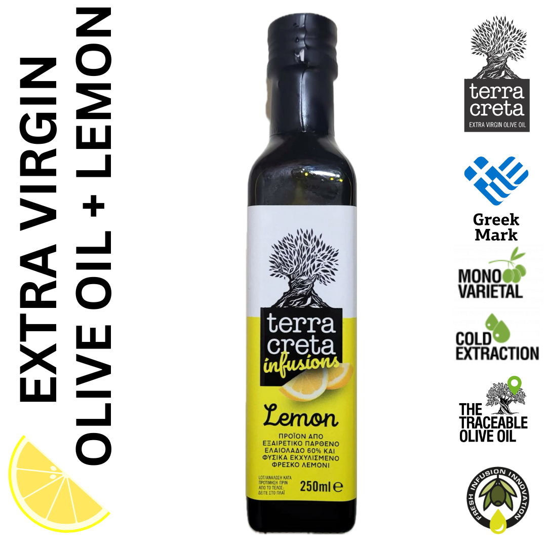 Terra Creta Greek Extra Virgin Olive Oil with Lemon - 250ml