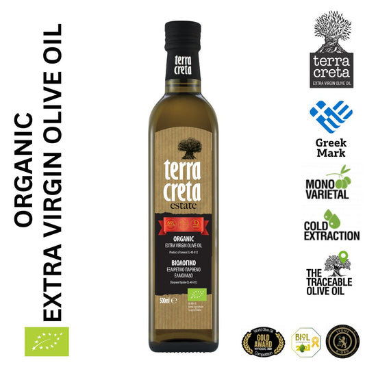 Terra Creta Estate Organic Greek Extra Virgin Olive Oil - 500ml