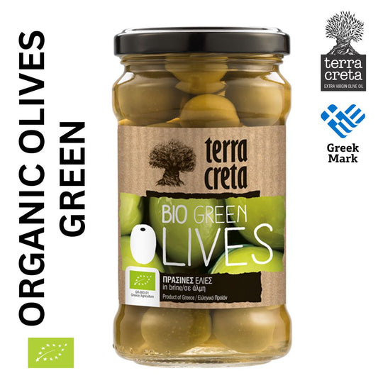 Terra Creta Organic Greek Green Olives - 290gr