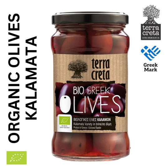 Terra Creta Organic Greek Kalamata Olives - 290gr