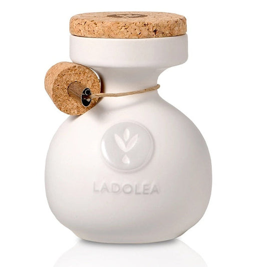 Ladolea Organic Greek Extra Virgin Olive Oil in a traditional White Ceramic Pot - 200ml