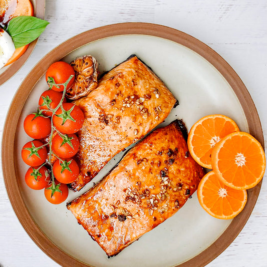 Soy Balsamic and Mandarin Baked Salmon