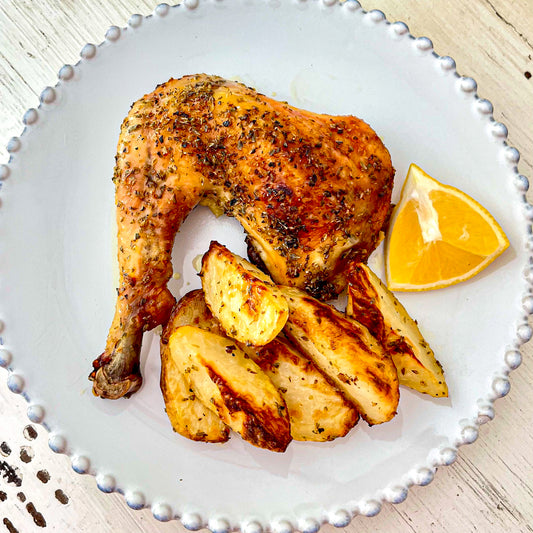 Greek Roasted Lemon Chicken with Potatoes