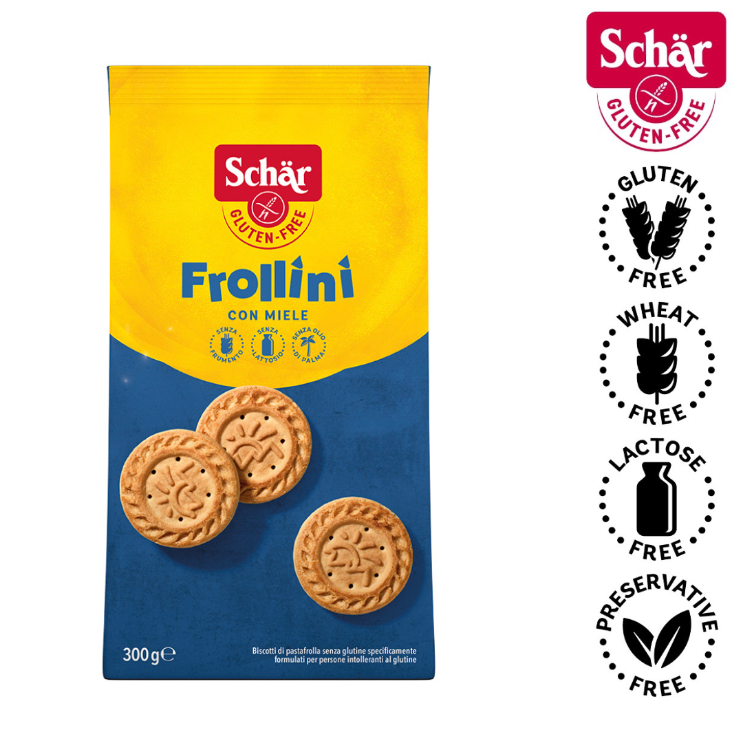 Schar Frollini biscuits made with real honey, Gluten Free - 300gr