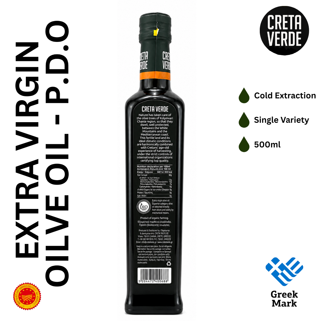 Creta Verde Greek Extra Virgin Olive Oil PDO Kolymvari - 500ml