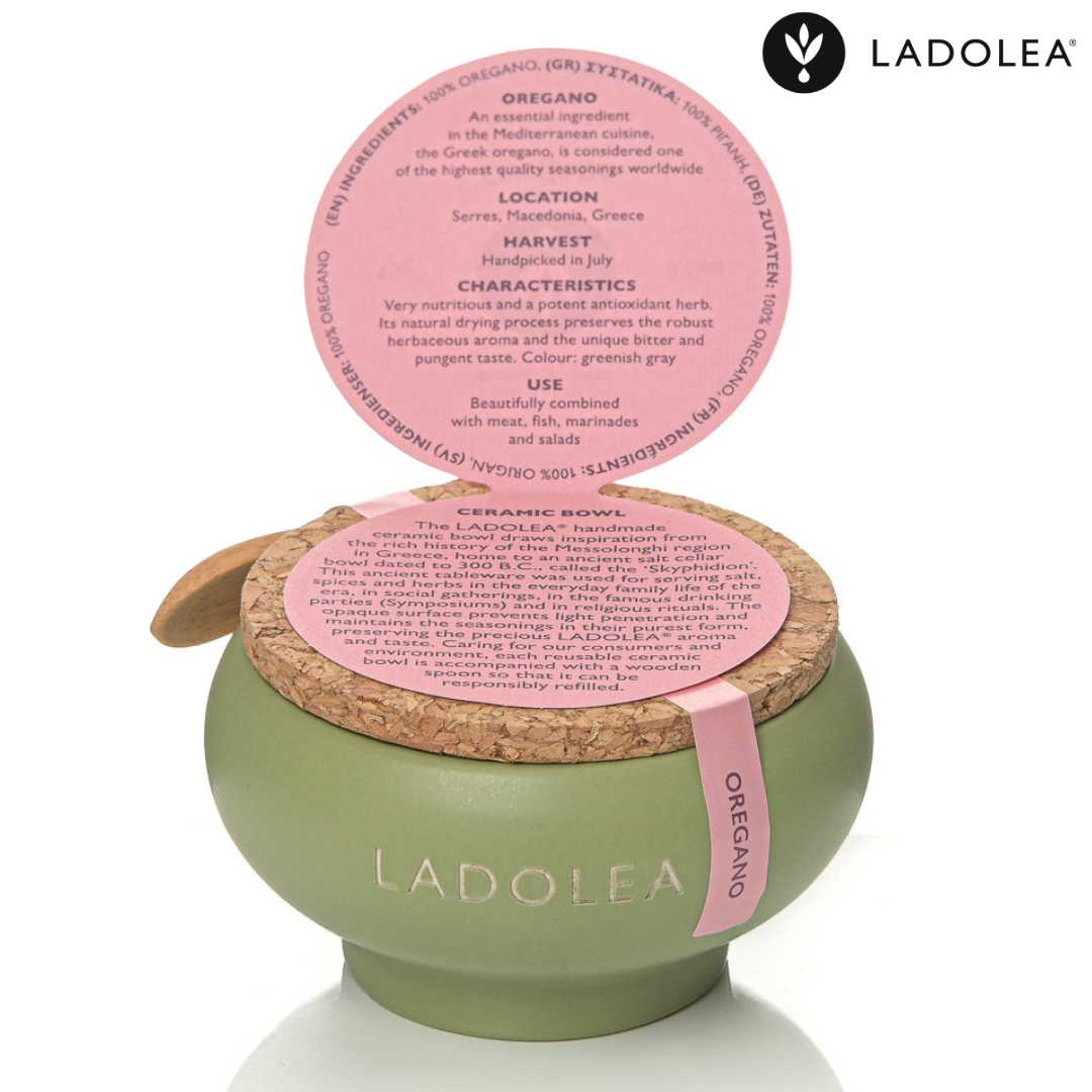 Ladolea Greek Oregano in a Ceramic Pot, 15g