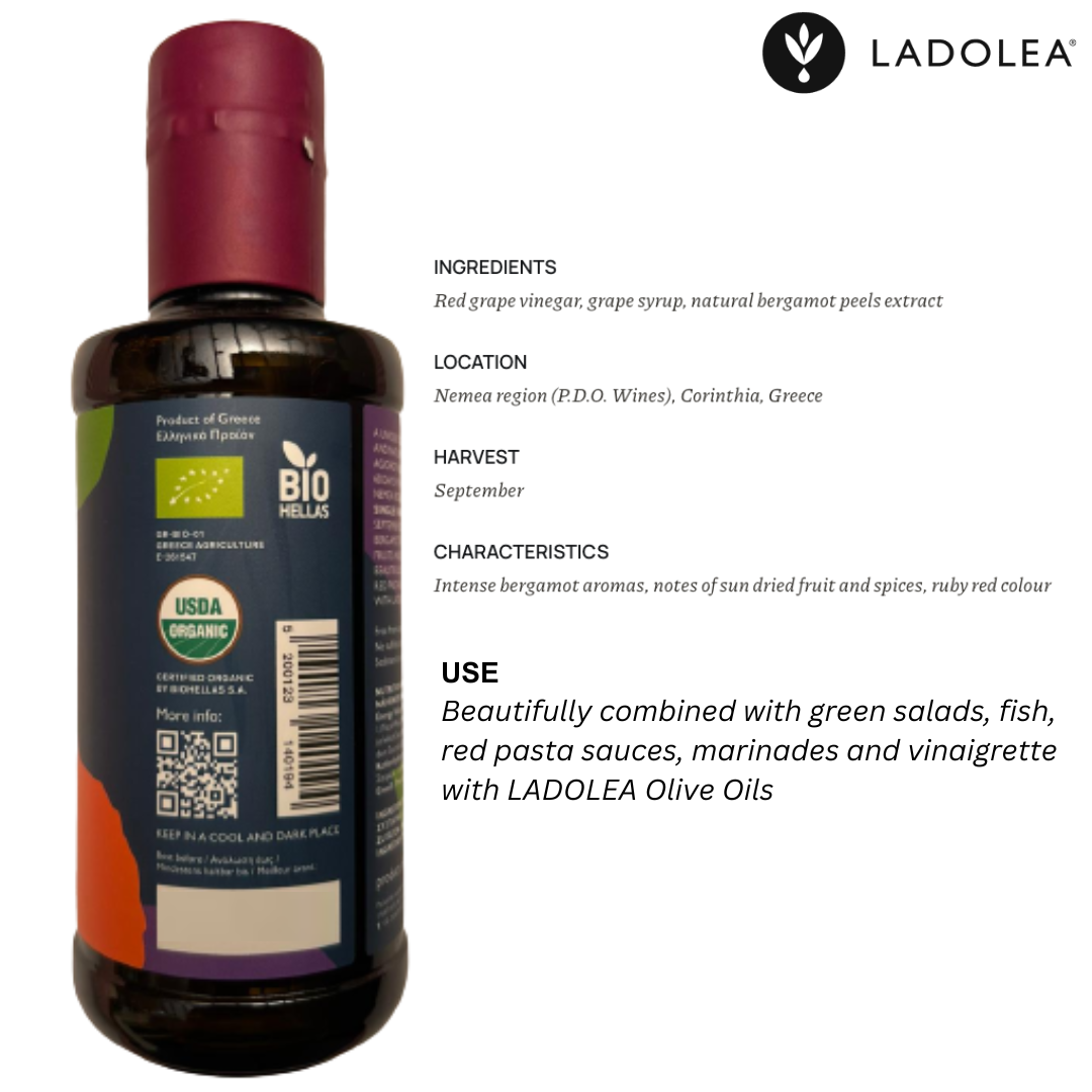 Ladolea Organic Balsamic Vinegar with Bergamot 250ml