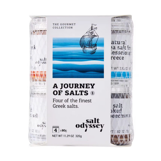 Salt Odyssey A Journey Of Salts - Four Of The Finest Greek Salts, 4 x 80gr