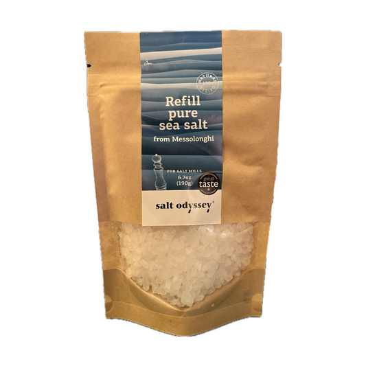 Salt Odyssey Greek Pure Coarse Sea Salt in a Refill pack  - 190gr