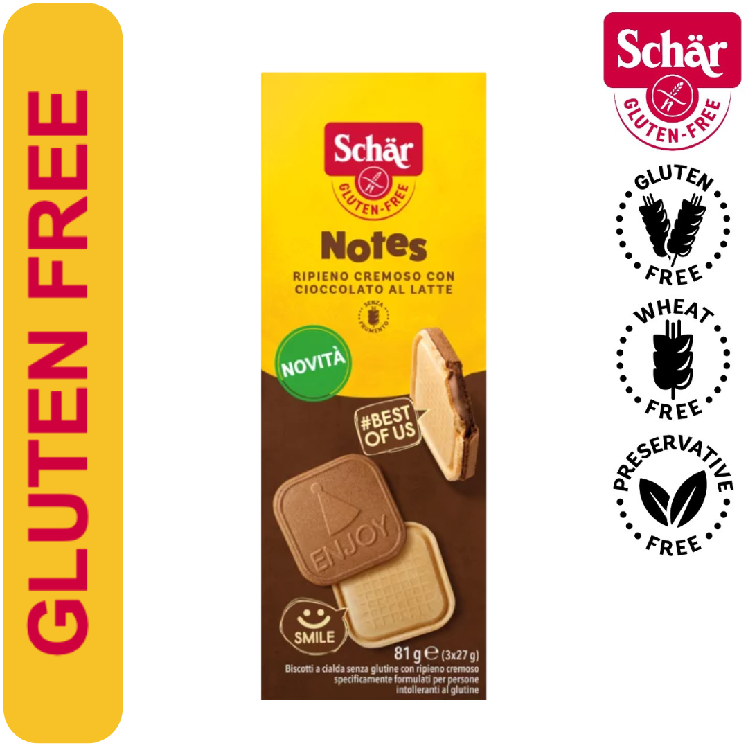 Schar Notes Chocolate Cream Wafers, Gluten Free - 81gr