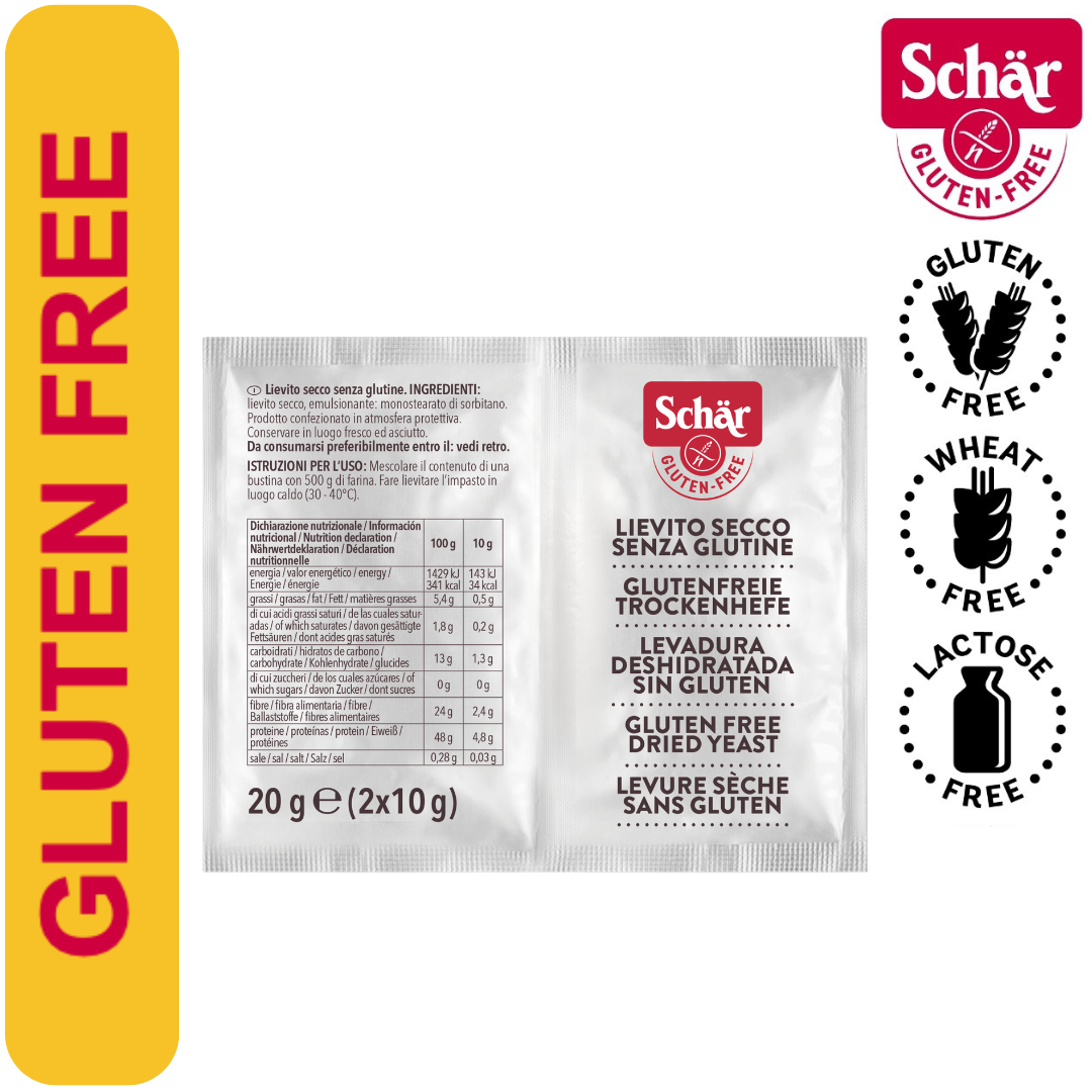 Schar Gluten Free Lievito, Dried Yeast  - 20g (2 X 10g)