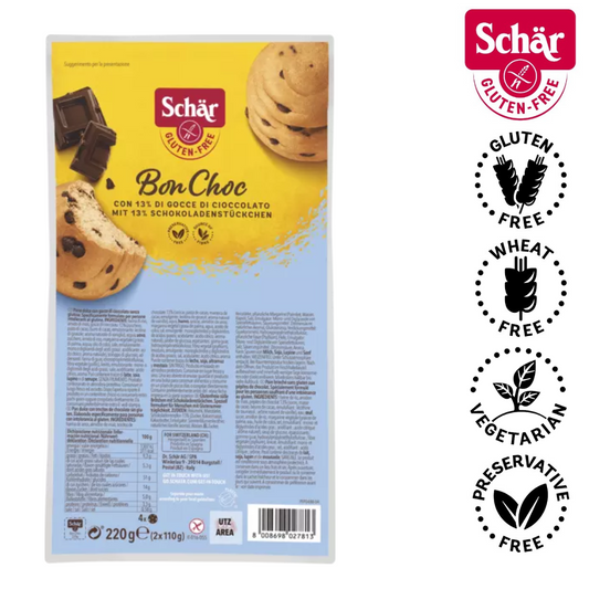 Schar Bon Choc Sweet and soft buns with choco chips, Gluten Free - 220gr