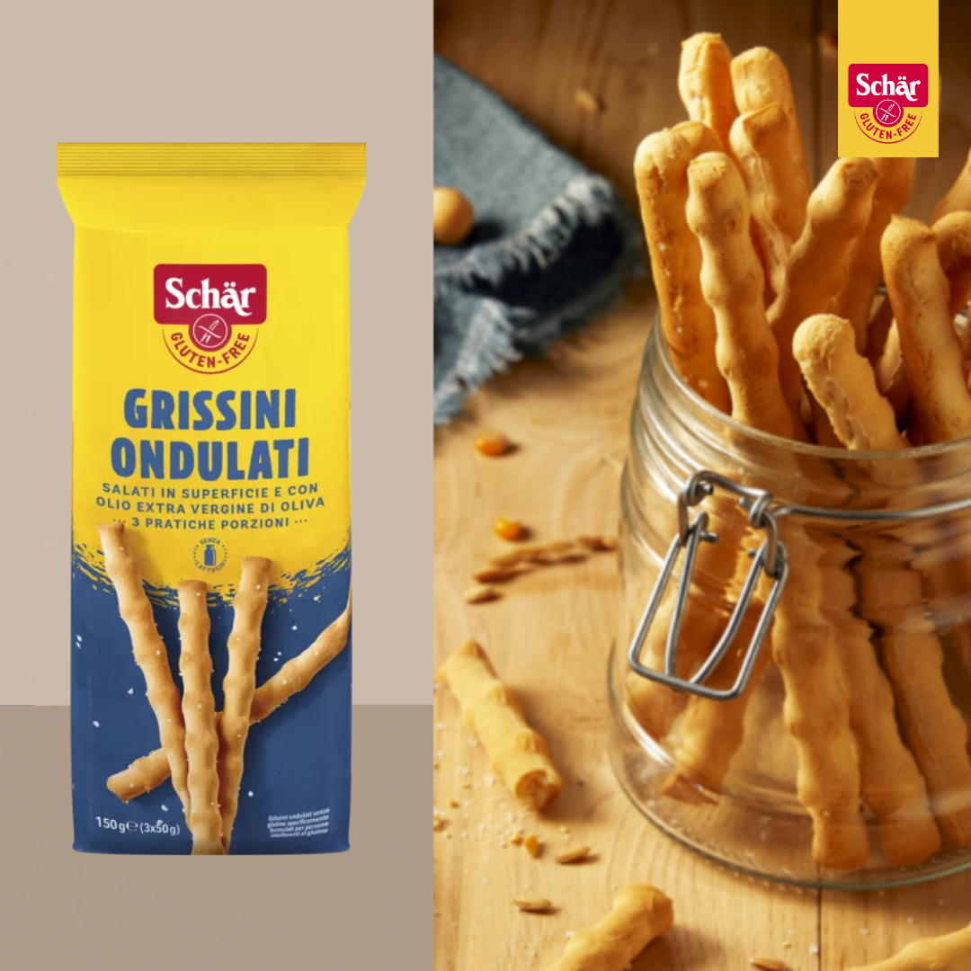 Schar Grissini Ondulati crispy breadsticks, Gluten Free - 150gr