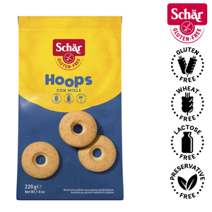 Schar Hoops Honey Biscuits, Gluten Free - 220gr