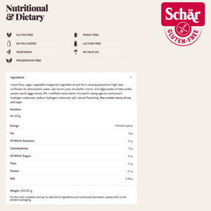 Schar Hoops Honey Biscuits, Gluten Free - 220gr