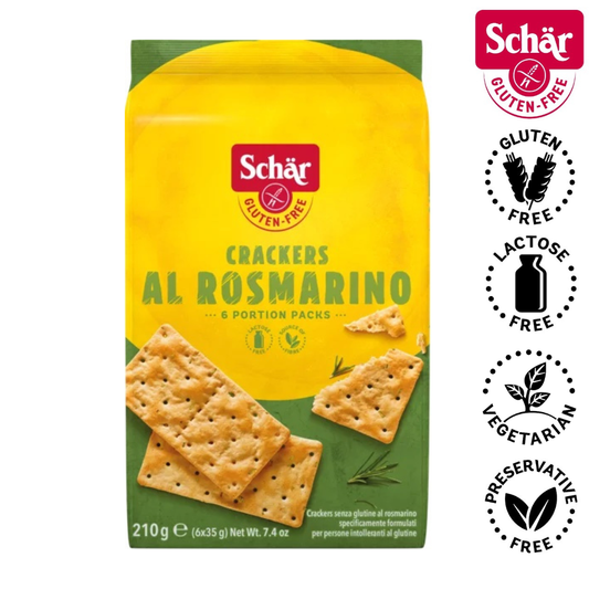 Schar Gluten Free Crackers with Rosemary - 210gr (6x35gr)
