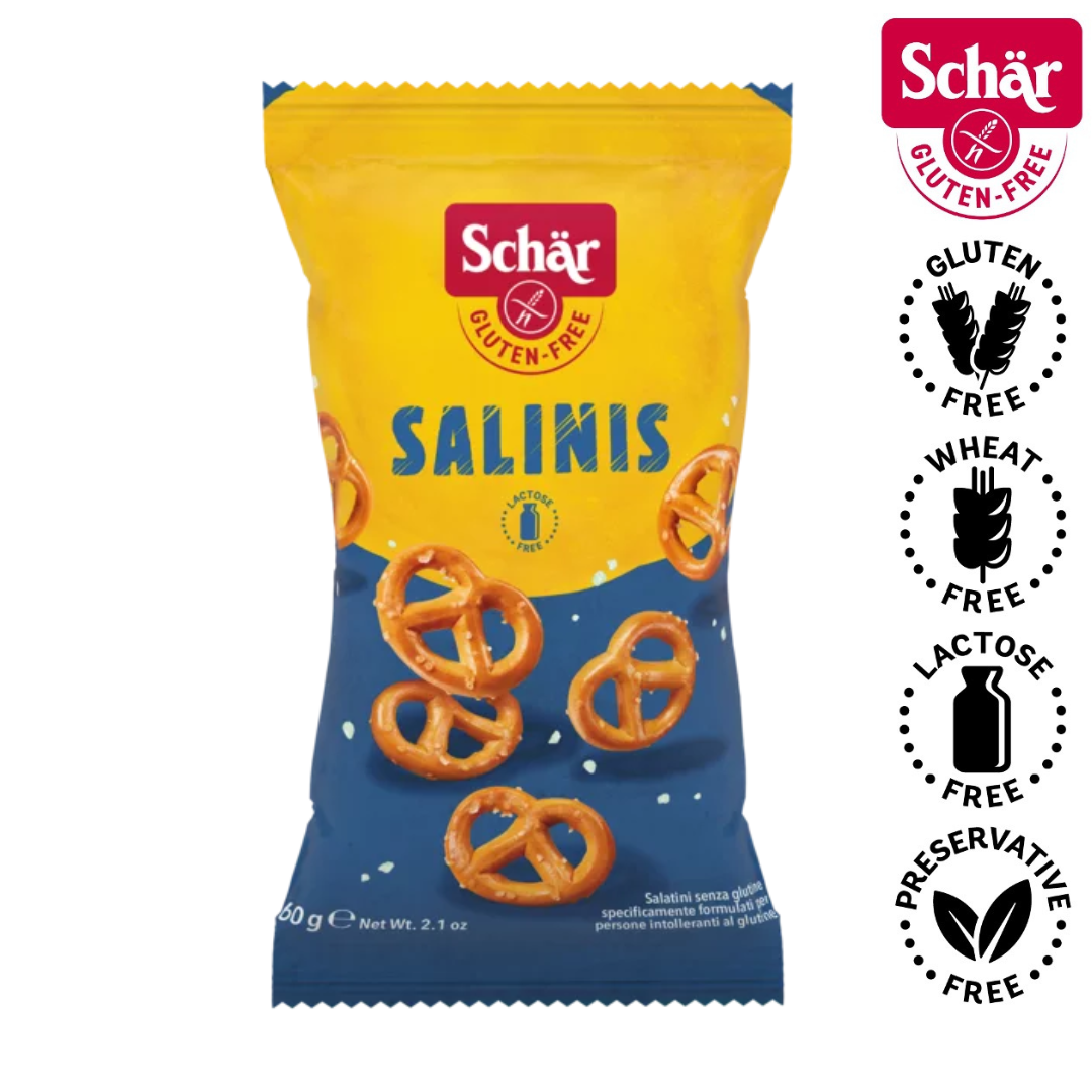Schar Salinis! Mini Salted Pretzels, Gluten Free - 60gr