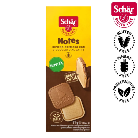 Schar Notes Chocolate Cream Wafers, Gluten Free - 81gr
