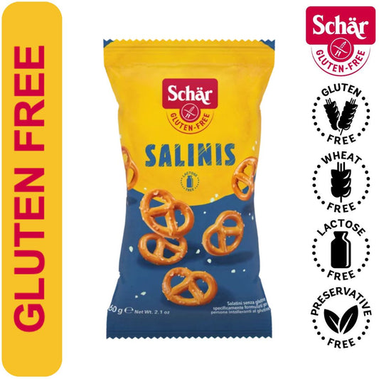 Schar Salinis! Mini Salted Pretzels, Gluten Free - 60gr