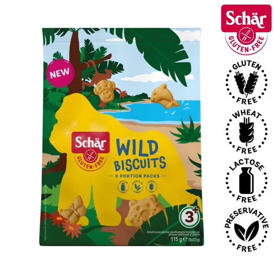 Schar Gluten Free Wild Biscuits for Kids - 115gr (5x23g)