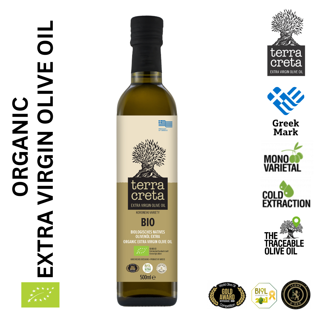 Terra Creta Organic Greek Extra Virgin Olive Oil - 500ml