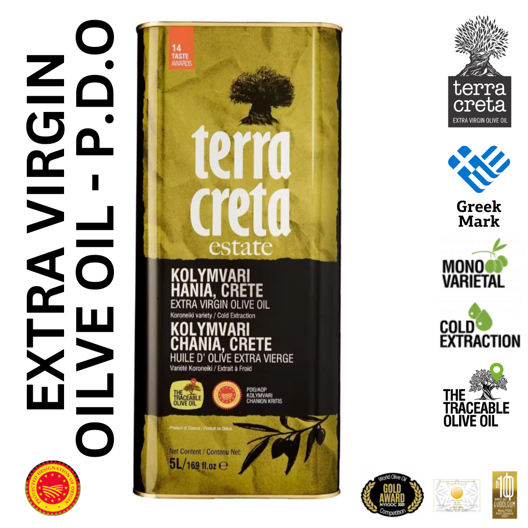 Terra Creta Estate Greek Extra Virgin Olive Oil PDO Kolymvari - 5L