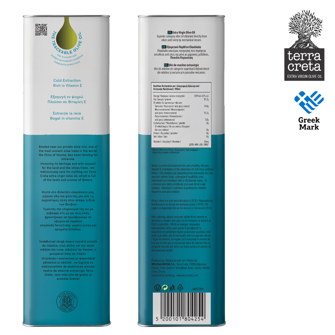 Terra Creta Greek Extra Virgin Olive Oil - 5L