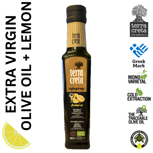 Terra Creta Greek Extra Virgin Olive Oil with Lemon - 250ml