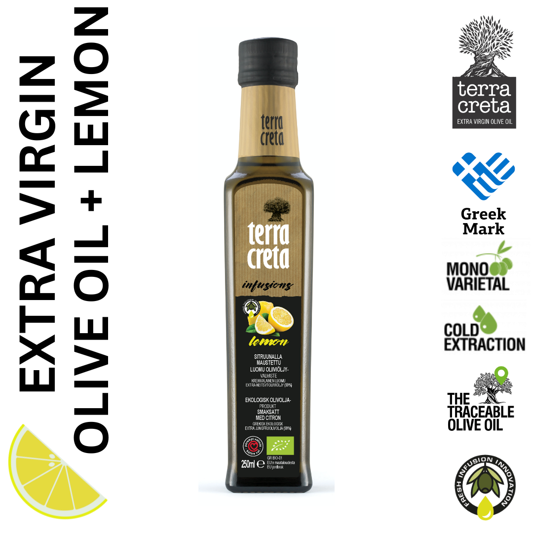 Terra Creta Greek Extra Virgin Olive Oil with Lemon - 250ml