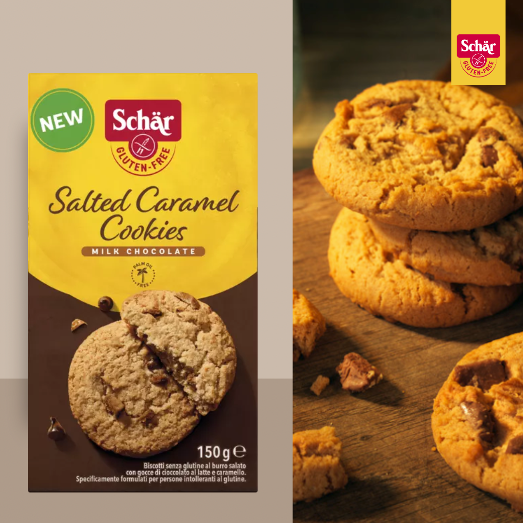 Schar Salted Caramel Cookies, Gluten Free - 150gr