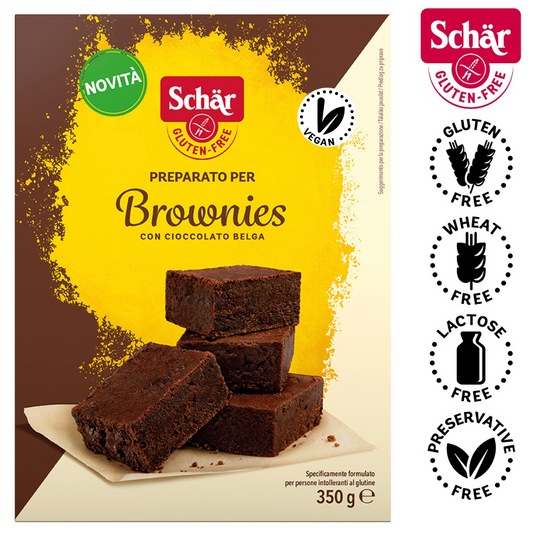 Schar Brownies Mix with Belgian Chocolate, Gluten Free - 350g