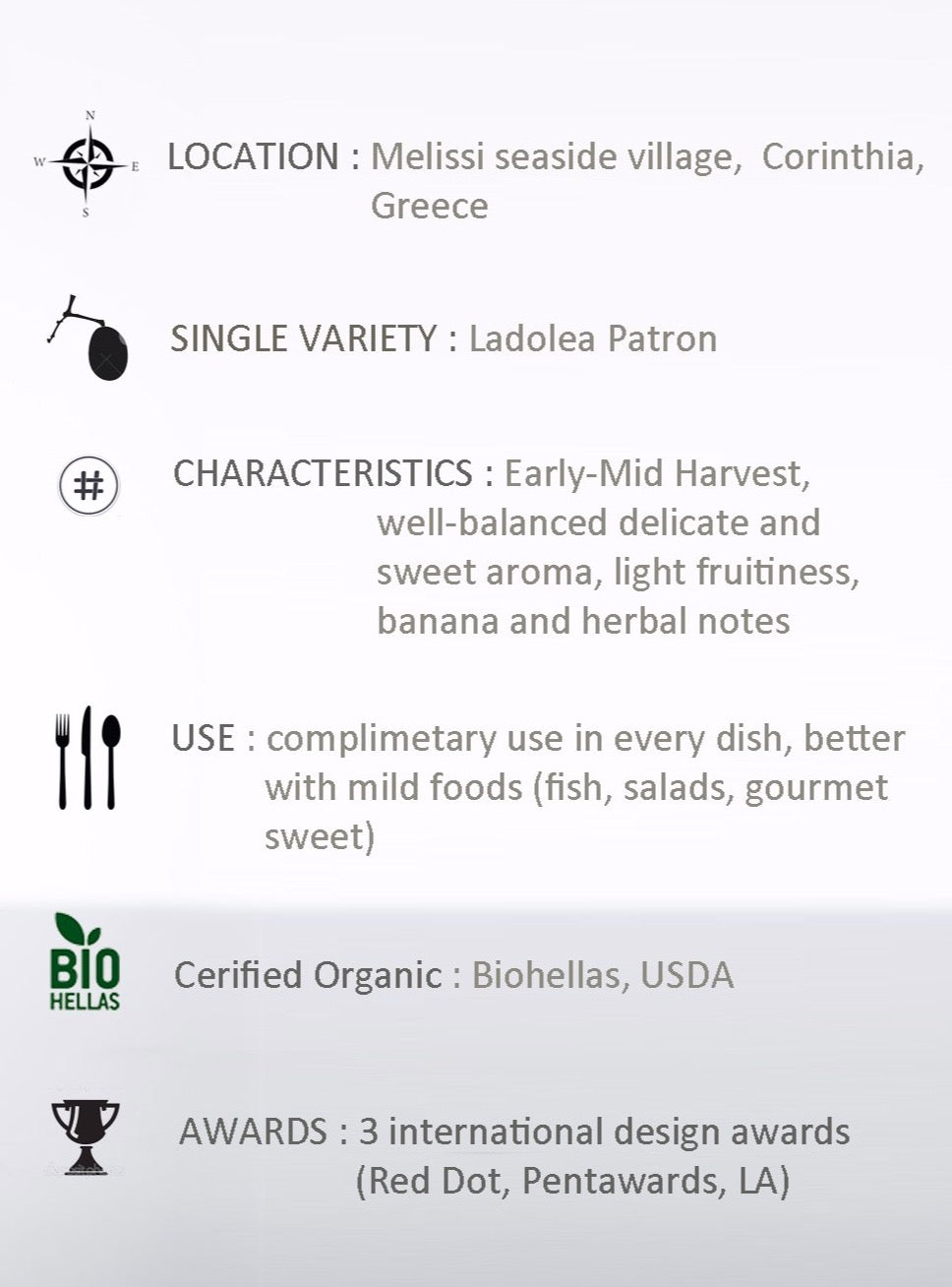 Ladolea Organic Greek Extra Virgin Olive Oil in a White Tin - 500ml
