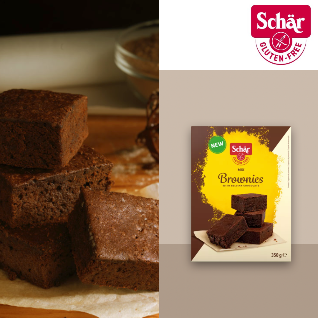 Schar Brownies Mix with Belgian Chocolate, Gluten Free - 350g