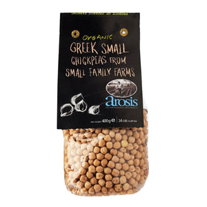 Arosis Organic Greek Small Chickpeas From Small Family Farms, 400gr