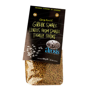 Arosis Organic Greek Small Lentils From Small Family Farms, 400gr