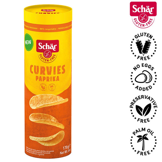 Schar Curvies Gluten Free Paprika (chips)  -  170gr