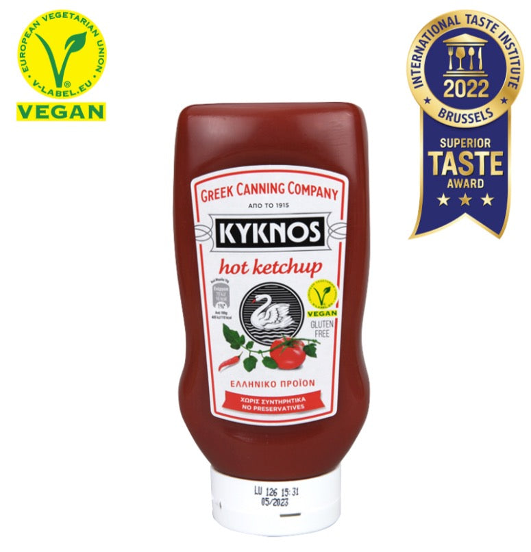 Kyknos Hot Tomato Ketchup Gluten Free 560 gr