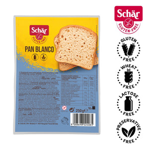 Schar Pan Blanco White Sliced Bread, Gluten Free - 250gr