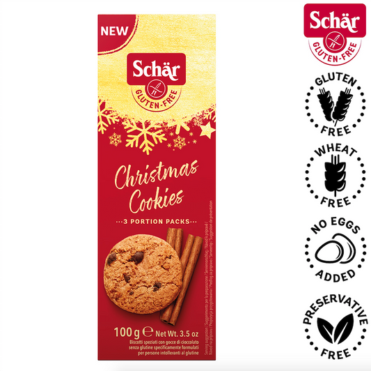 Schar Gluten Free Christmas Cookies with Cinnamon, 100g