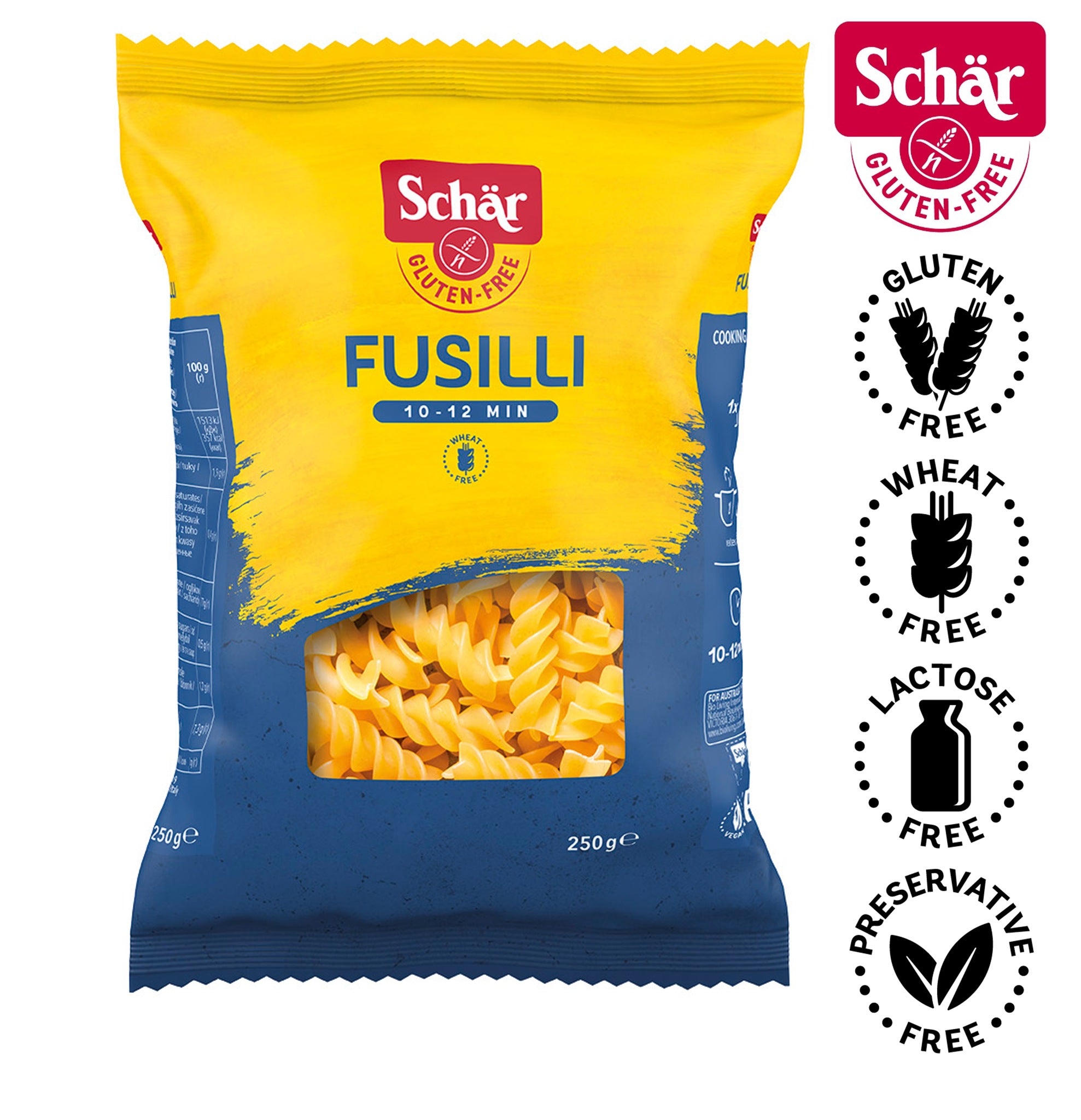 Schar Fusilli Gluten Free Pasta - 250gr