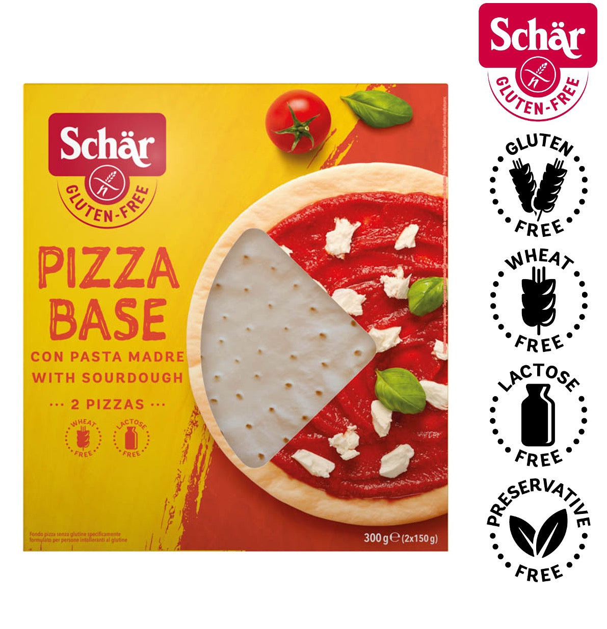 Schar Pizza Base,  Gluten Free - 300gr (2x150gr)