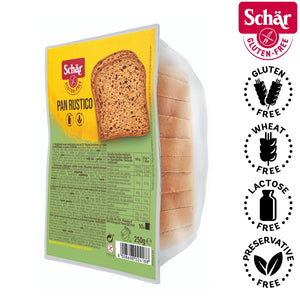 Schar Pan Rustico Wholesome Sliced Bread with Sourdough, Gluten Free - 250gr