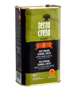 Terra Creta Estate Greek Extra Virgin Olive Oil PDO Kolymvari 1L Tin